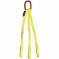 Hsi Three Leg Nylon Bridle Slng, One Ply, 1 in Web Width, 3ft L, Oblong Link to Eye, 4,800lb TO-EE1-801-03
